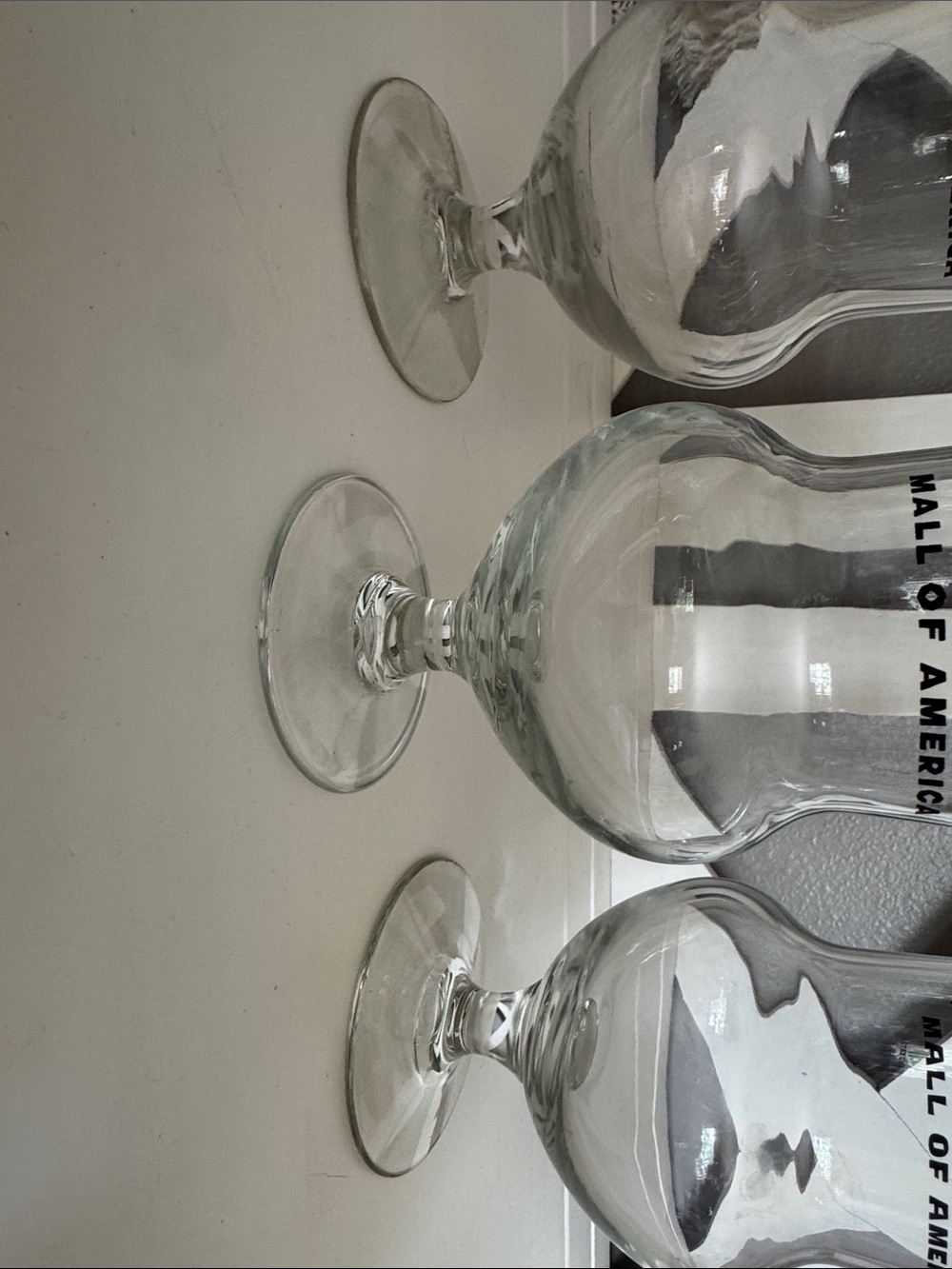 RAINFOREST Mall of America Glass Goblets with Colorful Logo Accents - Clear - Picture 3 of 3